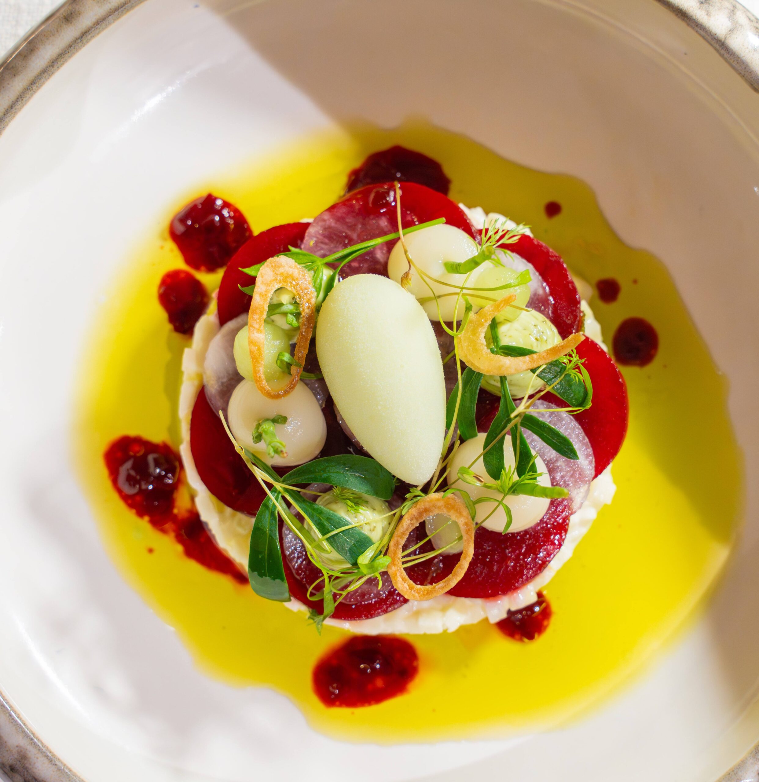 Gerecht met rode biet en olijfolie van Chef in Huis
